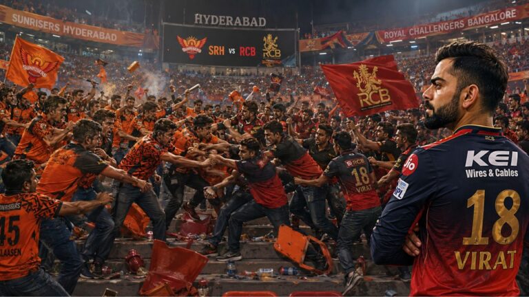 SRH vs RCB IPL 2026: Ticket Price Hike Sparks Fan Outrage 2 1778925992534 Virat Kohli watching SRH vs RCB Fans Fight