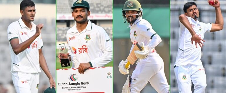 Bangladesh Stars Surge in ICC Test Rankings After Historic Mirpur Victory 3 bangladesh players collage test 13 05 2026